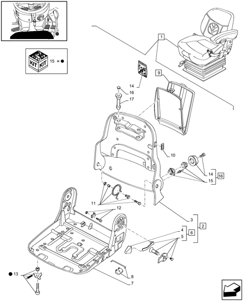 T6010 PLUS-1.93.3/  R[02] - STD - DELUXE SEAT WITH MECHANICAL SUSPENSION OPS AND BELTS - BREAKDOWN - W/ CAB - BEGIN YR 02-OCT-2014 ; (Prod Date) After 02-Oct-2014