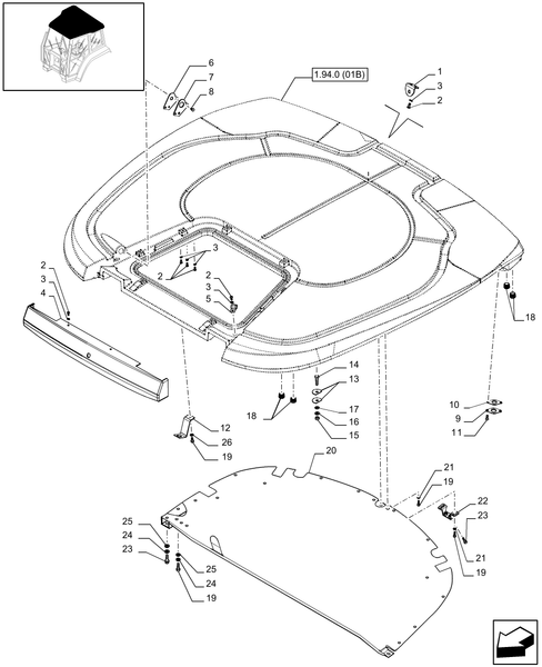T6010 PLUS-1.94.0[02] - STD - ROOF WITH LOW PROFILE, BRACKET - EU - BEGIN YR 03-JAN-2012 ; (Prod Date) After 03-Jan-2012