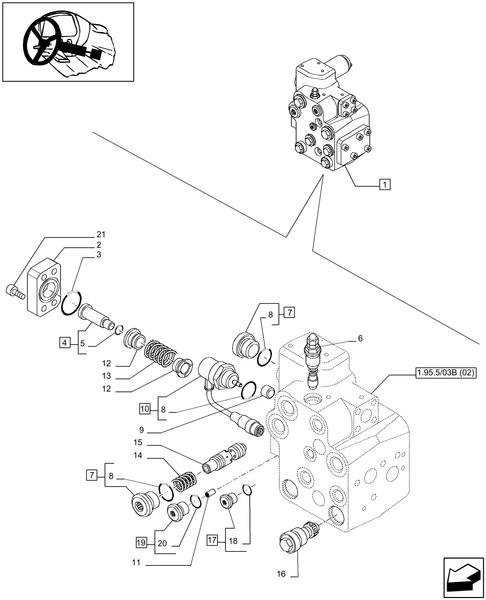 T6010 PLUS-1.95.5/03B[02] - VAR - 330631, 331631, 332631, 333631 - VALVE - BREAKDOWN