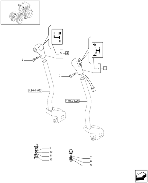 T6010 PLUS-1.96.0[02] - STD - GEARSHIFT CONTROLS FOR TRANSMISSION 24X24
