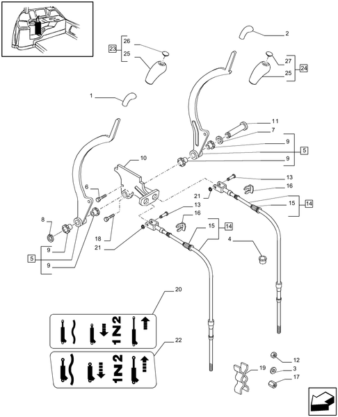 T6010 PLUS-1.96.2/01 - VAR - 331844, 333844, 334844 - 3 REAR CONTROL VALVES - CONTROL VALVE CONTROL