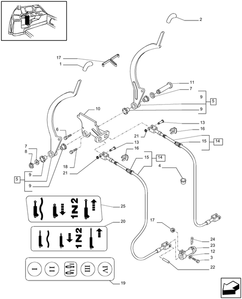 T6010 PLUS-1.96.2/05[02] - VAR - 334845 - 4 REM. F/CCLS PUMP F/EDC W/HYD. ADJ. LINKAGE AND REL. PARTS - CONTROL VALVE CONTROLS