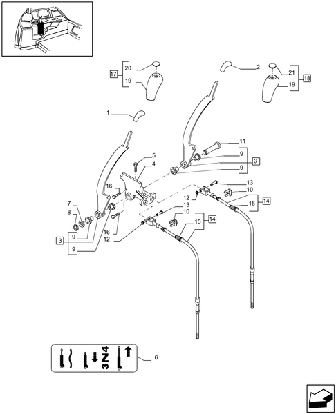 T6010 PLUS-1.96.2/05[03] - VAR - 334845 - 4 REM. F/CCLS PUMP F/EDC W/HYD. ADJ. LINKAGE AND REL. PARTS - CONTROL VALVE CONTROLS