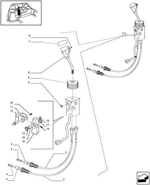 T6010 PLUS-1.96.2/08A - VAR - 330820, 330821, 331821, 332820, 336821, 338821 - JOYSTICK FOR MIDMOUNT - BREAKDOWN