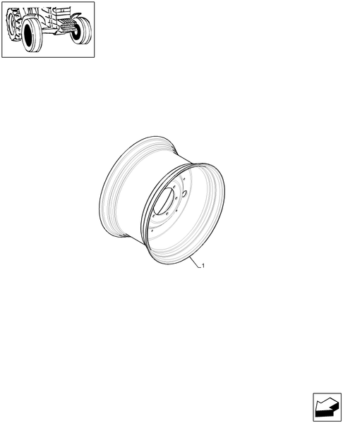 T6010 PLUS-81.00[03] - VAR - 8114601 - 2WD FRONT, WHEEL (W8LX16)