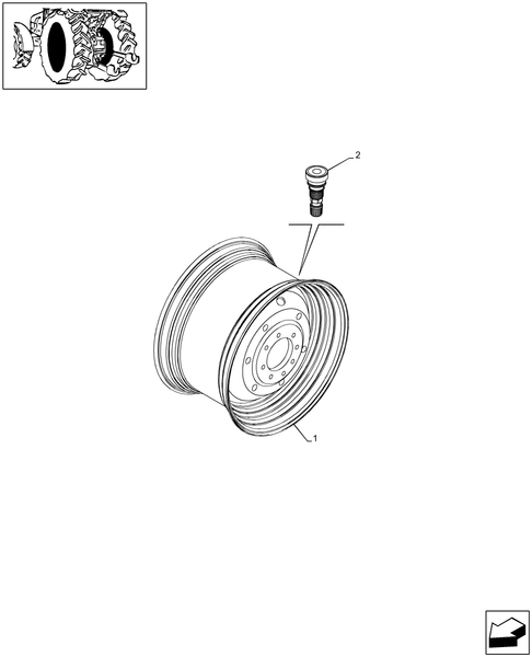 T6010 PLUS-83.00[13] - VAR - 8907501 - DRIVE, WHEELS (TW23BX38)
