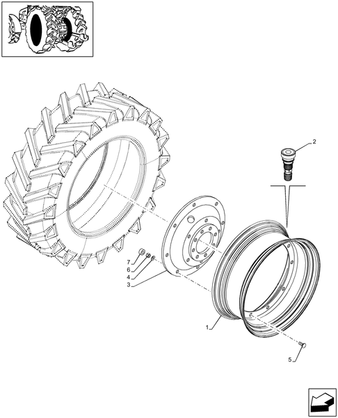 T6010 PLUS-83.00[14] - VAR - 8907401, 8907601 - DRIVE, WHEELS (TW23BX38)