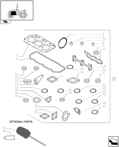 T3010-0.02.5 - ENGINE GASKETS KIT (T3010)