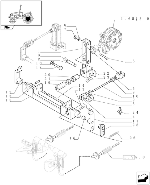 T3010-1.65.3[01] - BRAKE CONTROL, LEVERS AND TIE-RODS