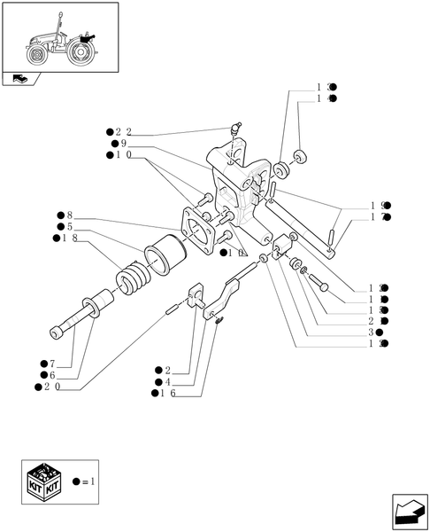 T3010-1.82.0[04] - HYDRAULIC LIFT - REACTION GROUP