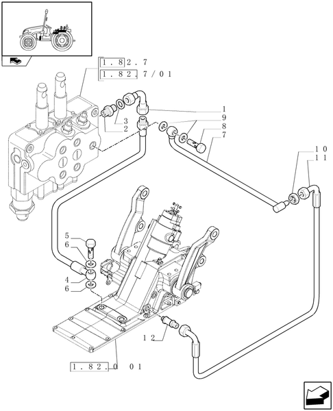 T3010-1.82.1[02] - HYDRAULIC SYSTEM, LIFT PIPES