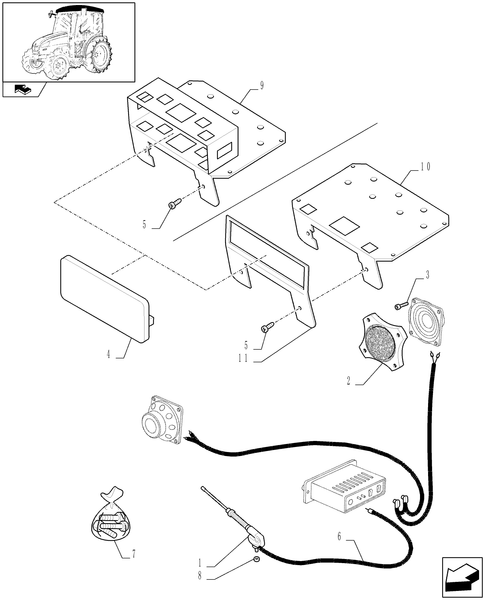 T3010-1.91.6 - RADIO SET PREARRANGEMENT