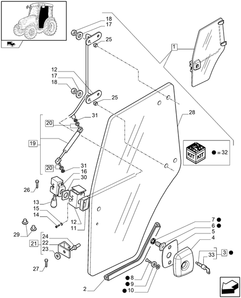 T3010-1.92.2[01] - DOOR WINDOWS - C9034