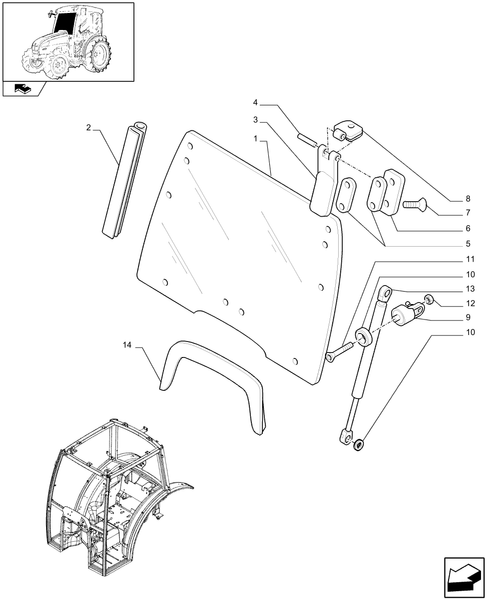 T3010-1.92.4[01A] - GLASS, FRONT - D9034