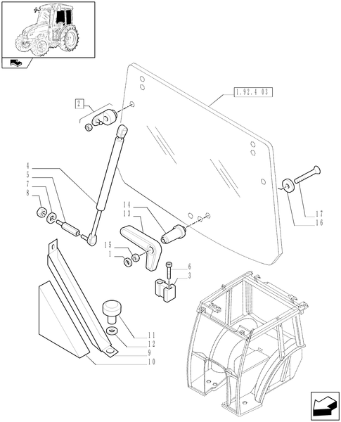 T3010-1.92.4[04] - REAR GLASS - C9034