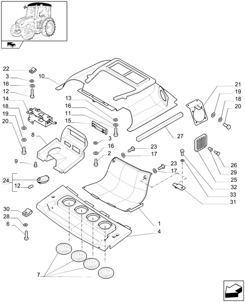 T3010-1.94.0/02[03] - CABIN ROOF - D9034