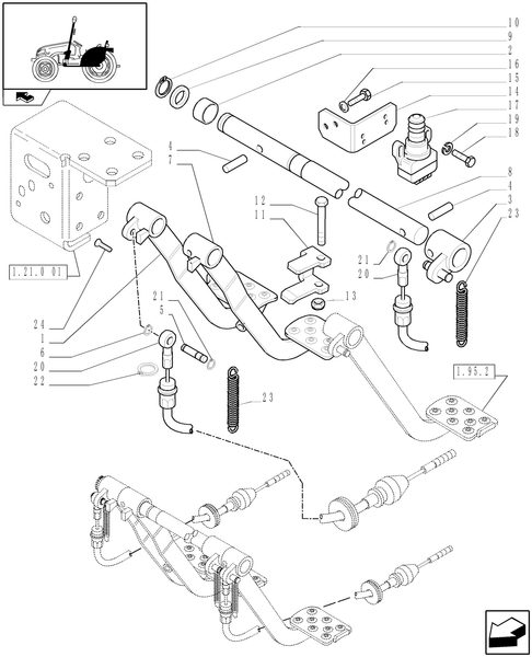 T3010-1.95.0 - BRAKE CONTROL PEDALS AND RELEVANT PARTS