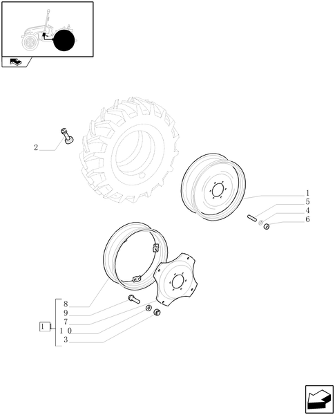 T3010-83.00 - REAR DRIVE WHEELS