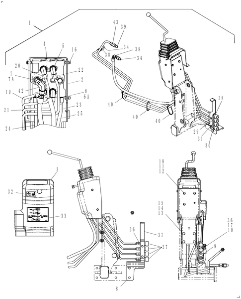 TZ25DA-07.02 - MID-MOUNT HYDRAULIC CONTROL VALVE KIT (TZ18DA,TZ22DA,TZ24DA,TZ25DA,T1010,T1030,BOOMER 1020 & 1025) - 710440086