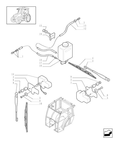 T3040-1.91.5 - FRONT AND REAR WINDSHIELD WIPER