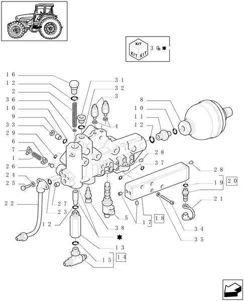 TL90A-1.33.2/19[02] - (VAR.748/1) 24+24 40 KM\H , HI-LO, POWER SHUTTLE, HYDRAULIC PTO - VALVE SUPPORT
