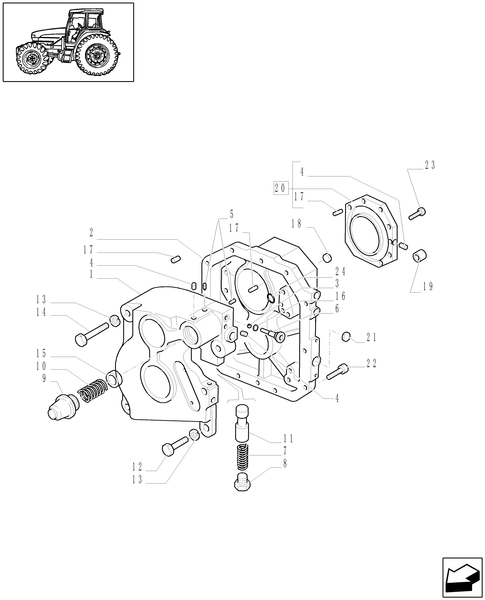 TL90A-1.80.1/05[01A] - (VAR.727) SYNCHRO MESH GEARED POWER TAKE -OFF  540 RPM - BOX AND COVER - D5204