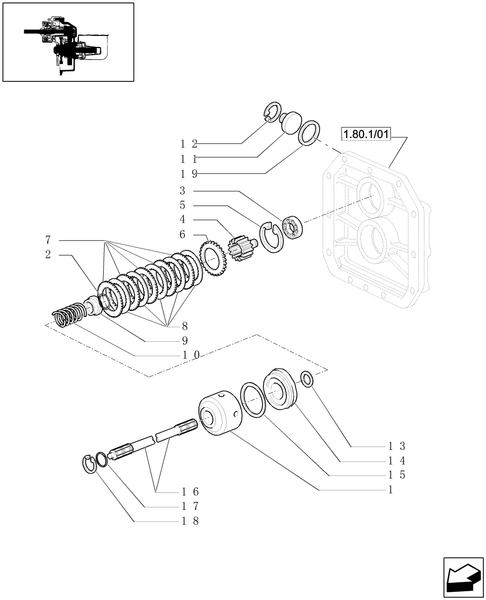 TL90A-1.80.7/01 - (VAR.007) NA ONLY - POWER TAKEOFF - CLUTCH