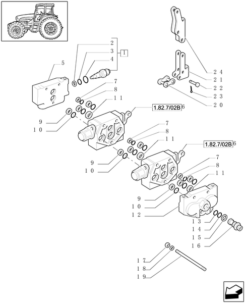 TL90A-1.82.7/04[03] - (VAR.368) TWO  SIMPLE DOUBLE EFFECT DISTRIBUTOR (KONTAK) - CONTROL VALVES & GASKETS - C5631