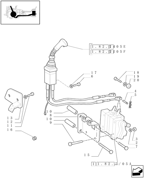 TL90A-1.82.7/05[01] - (VAR.386-389) TWO FRONT CONTROL VALVES - CONTROL & SUPPORTS