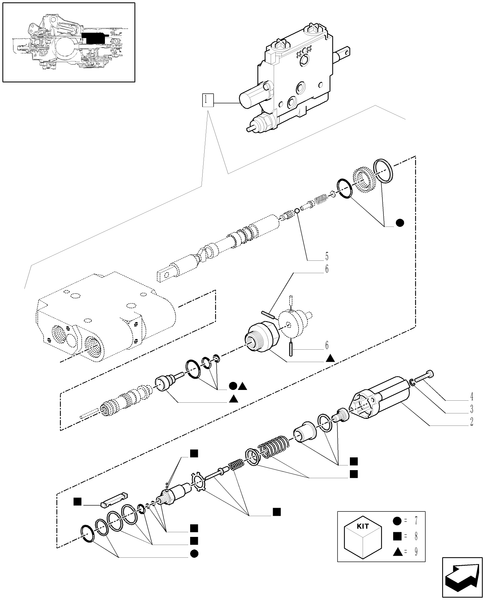 TL90A-1.82.7/08B[01] - (VAR.419) THREE CONTROL VALVES (BOSCH) - CONTROL VALVE PARTS