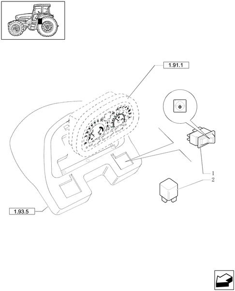TL90A-1.91.1/02 - (VAR.296) (HI-LO)  AND SYNCHRONIZED REVERSING GEAR - 30 KM/H WITH DIFFER. HYDR.LOCK - ELECTRIC PARTS