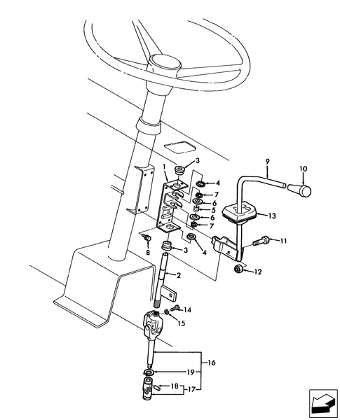 T1510-03.20 - COLUMN SHIFT & ACCELERATOR LEVER