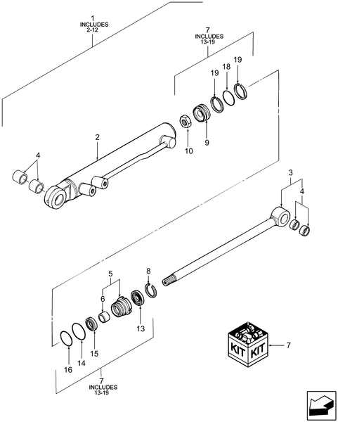 T1510-04.09 - POWER STEERING CYLINDER ASSY. W/FWD