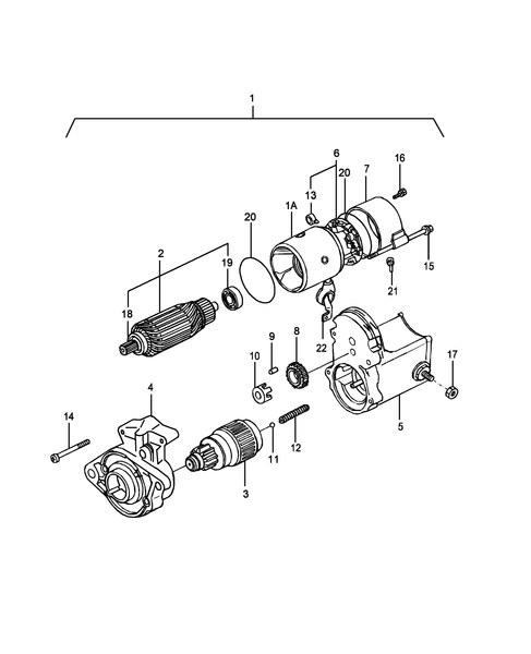 TZ18DA (2001-2010)-01.08 - STARTING MOTOR