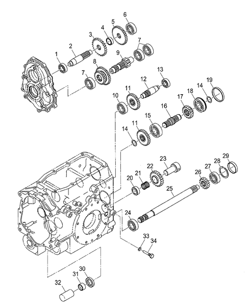 TZ18DA (2001-2010)-03.07 - MID PTO GEARS 4WD, W/ HST