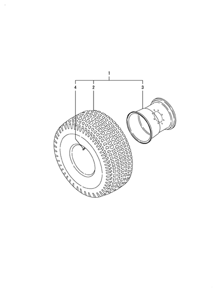 LX490 (YAN)-071 REAR WHEEL TIRE R3G