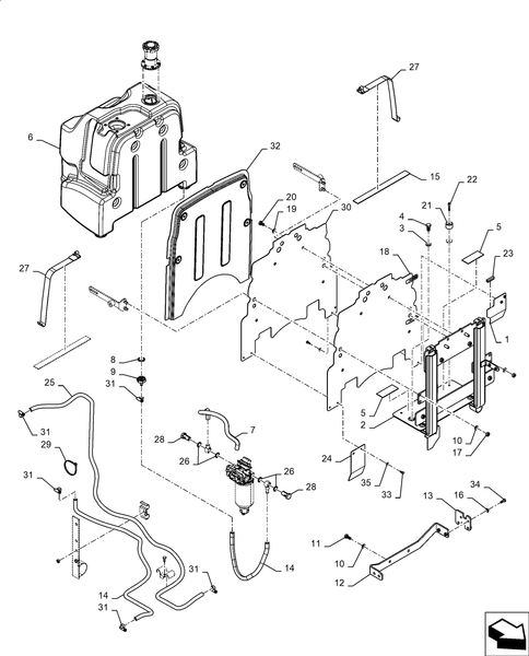 Diagrams of all the parts for the Workmaster 50-10.216.AI[03] - FUEL TANK at BRIM:Parts.