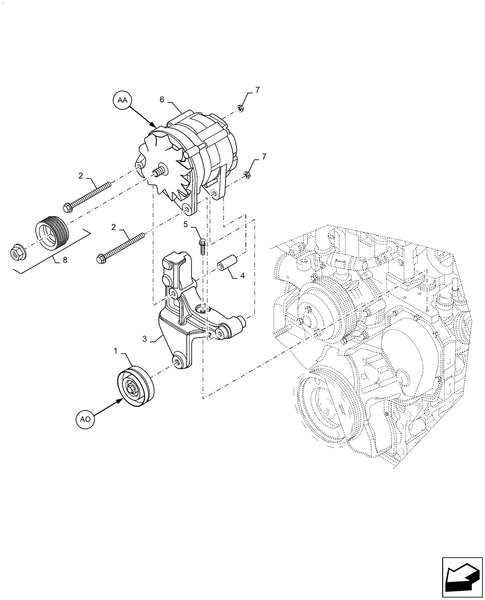 Diagrams of all the parts for the Workmaster 50-10.414.AO[01] - ALTERNATOR at BRIM:Parts.