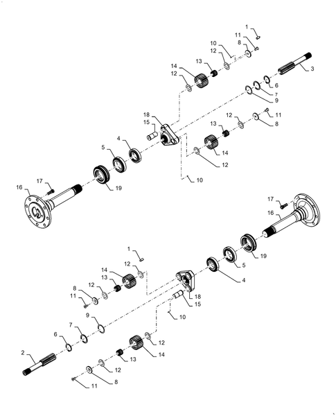 Diagrams of all the parts for the Workmaster 50-25.310.AB[01] - AXLE SHAFT & SEAL, 8INCH FACE at BRIM:Parts.
