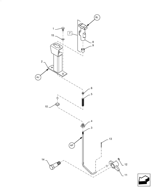 Diagrams of all the parts for the Workmaster 50-33.110.AA[01] - BRAKE CONTROL, PARKING INDEPENDENT at BRIM:Parts.