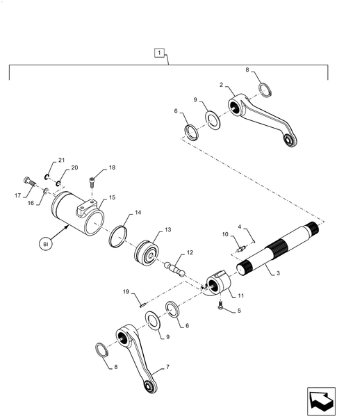 Diagrams of all the parts for the Workmaster 50-35.100.AB[04] - HYDRAULIC CYLINDER ASSEMBLY... at BRIM:Parts.