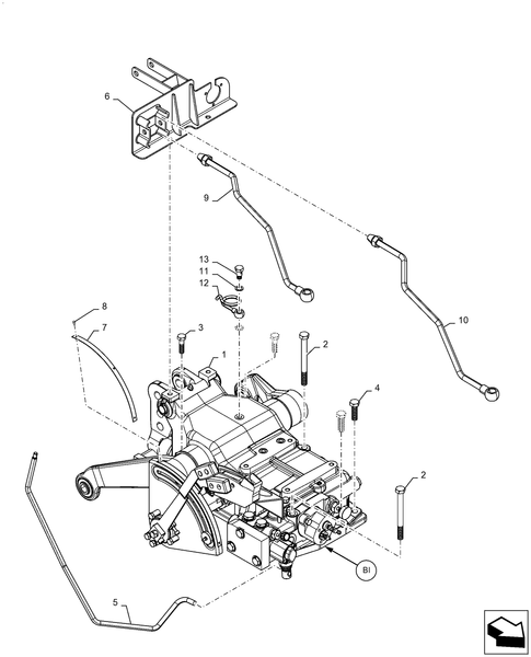 Diagrams of all the parts for the Workmaster 50-35.100.AP[05] - HYDRAULIC LIFT HOUSING at BRIM:Parts.