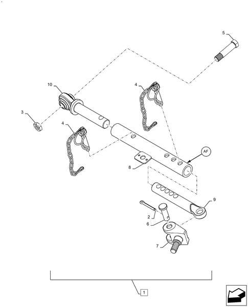 Diagrams of all the parts for the Workmaster 50-37.120.AX[04] - 3-POINT HITCH, STABILIZER ASSY... at BRIM:Parts.