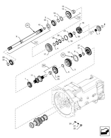 Workmaster 50-21.112.AC[02] - GEAR SET, SYNCHROMESH