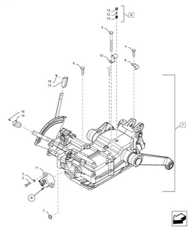 Workmaster 50-35.100.AB[10] - HYDRAULIC ASSEMBLY,  POWER LIFT...