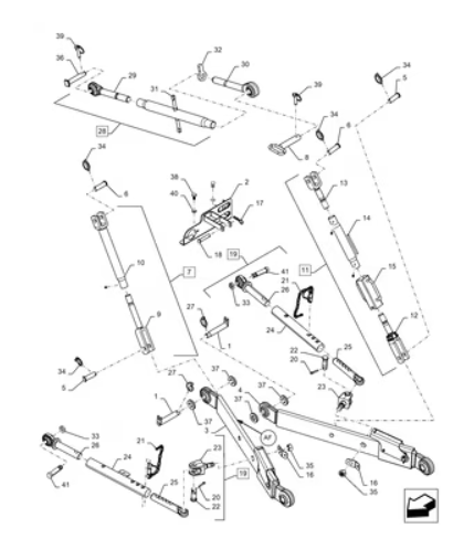Workmaster 50-37.100.AF[01] - HITCH ASSY, LINK, FLEX ENDS  ...