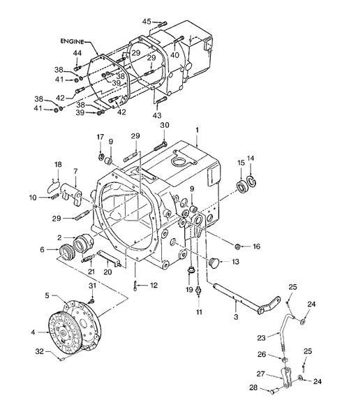 TC30 03-07A04 CLUTCH & CLUTCH CASE, W/HST