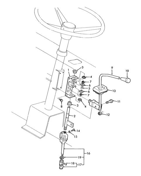 TC30 03-07J01 COLUMN SHIFT & ACCELERATOR LEVER