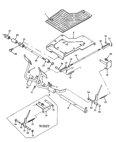 TC30 03-07K01 PEDALS, STEPS & PLATFORM, R.H.