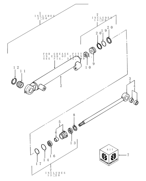 TC30 06-03C03 POWER STEERING CYLINDER ASSY. W/2WD